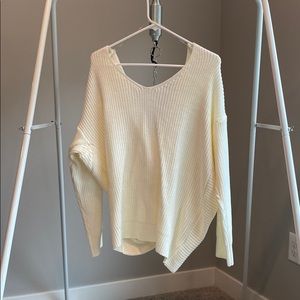 Cream, knot back oversized sweater. Size medium